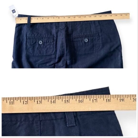 NWT GAP Utility  Mini Skirt, Blue, Size 12 Tall, Linen/Cotton blend - Picture 10 of 10